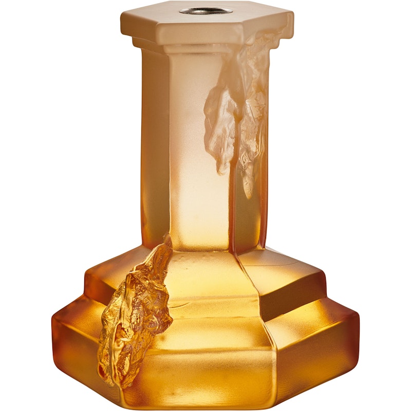 Rocky Baroque Candlestick 175 mm, Amber