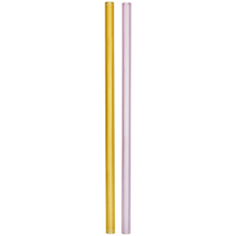 Sipsavor Straws 2-pack, Yellow/Pink