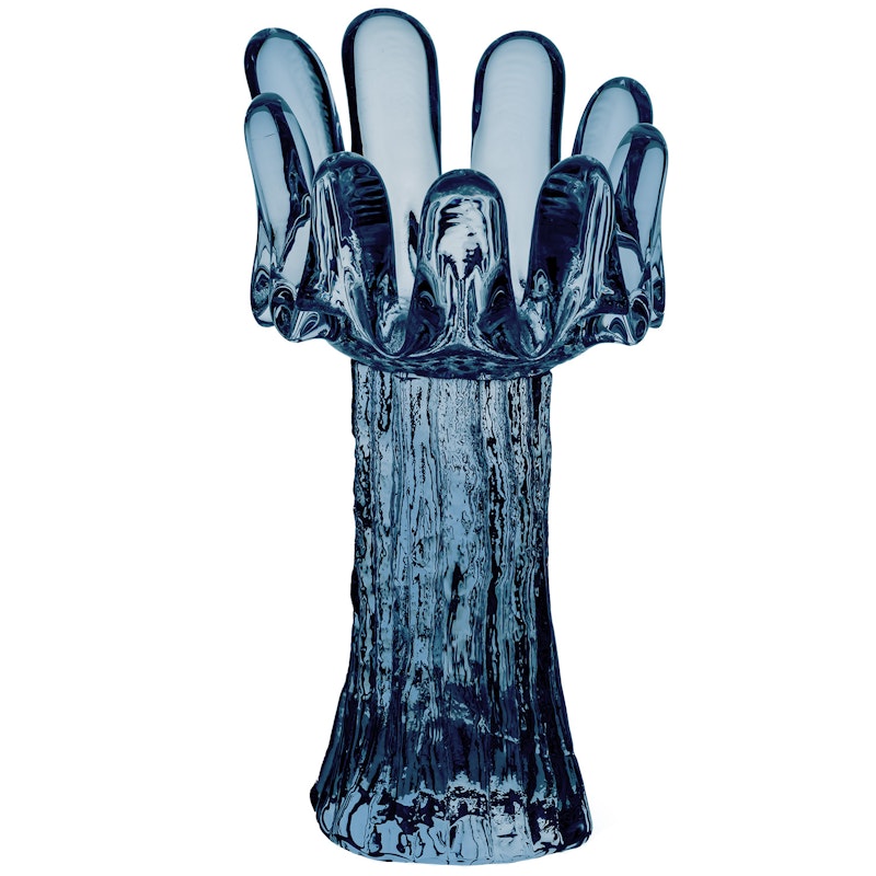 Sunflower Candle Holder 18 cm, Blue