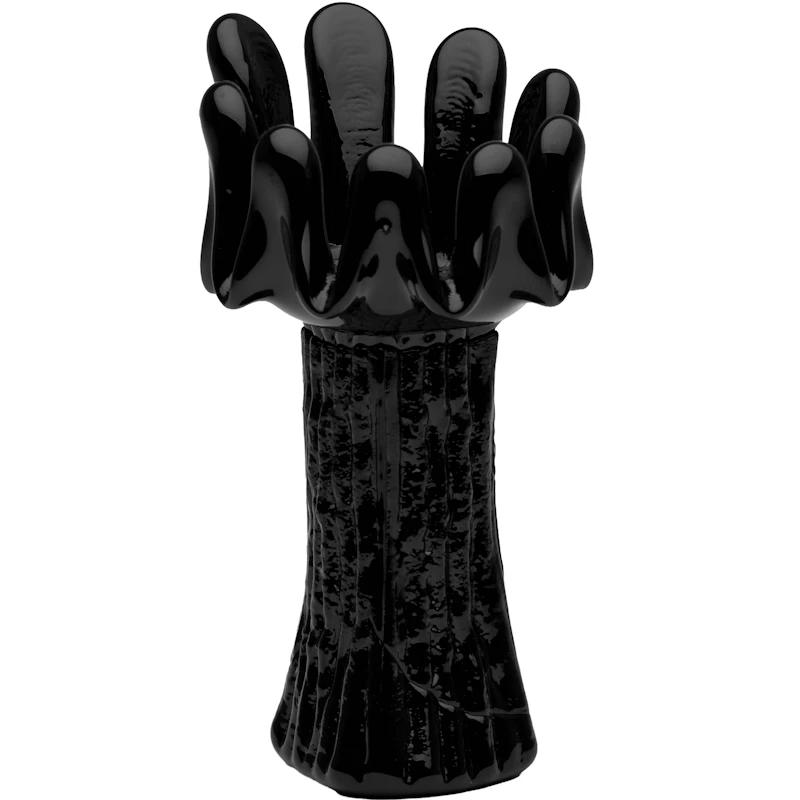 Sunflower Candle Holder 18 cm, Black