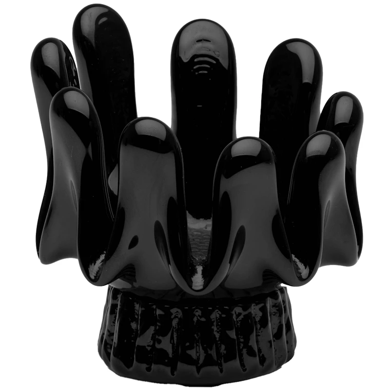 Sunflower Candle Holder 9,2 cm, Black
