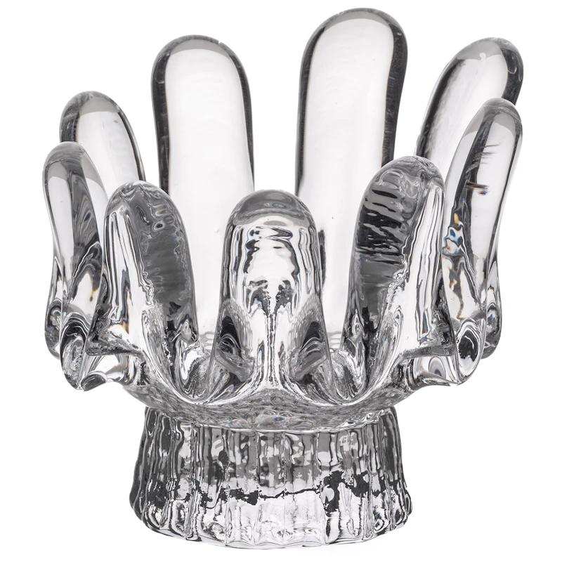 Sunflower Candle Holder 9.2 cm, Clear