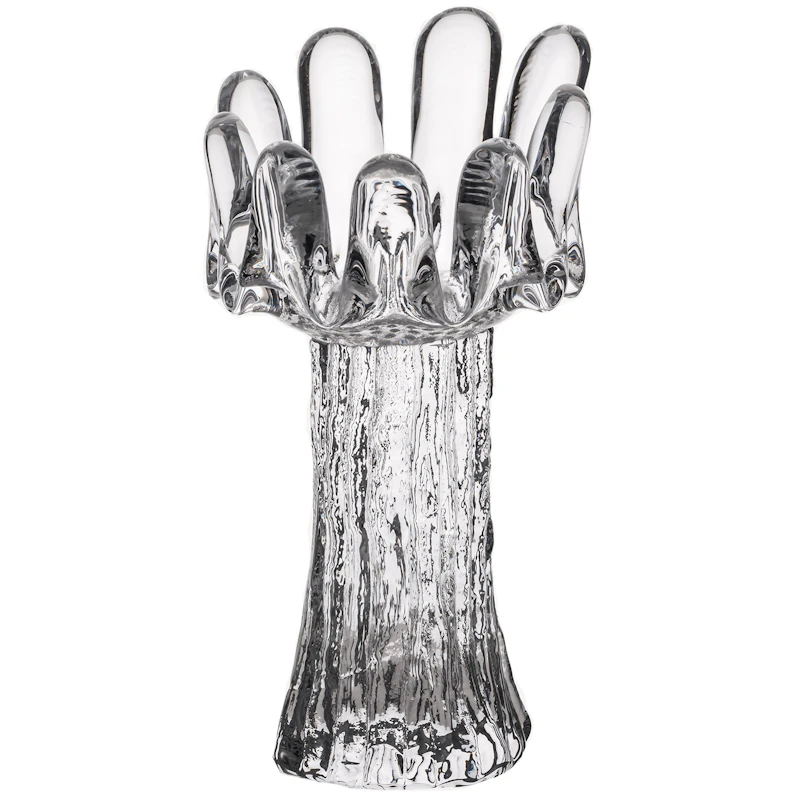 Sunflower Candle Holder 18 cm, Clear