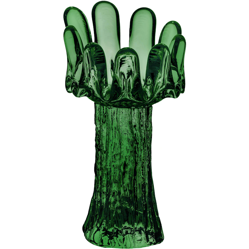 Sunflower Candle Holder 18 cm, Green