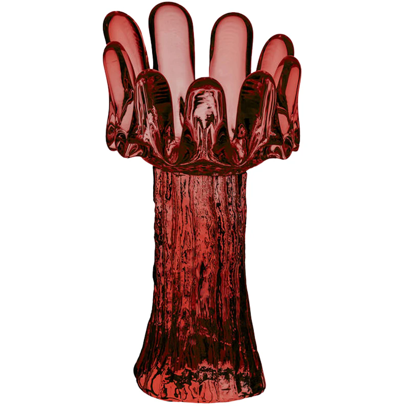 Sunflower Candle Holder Red, 18 cm