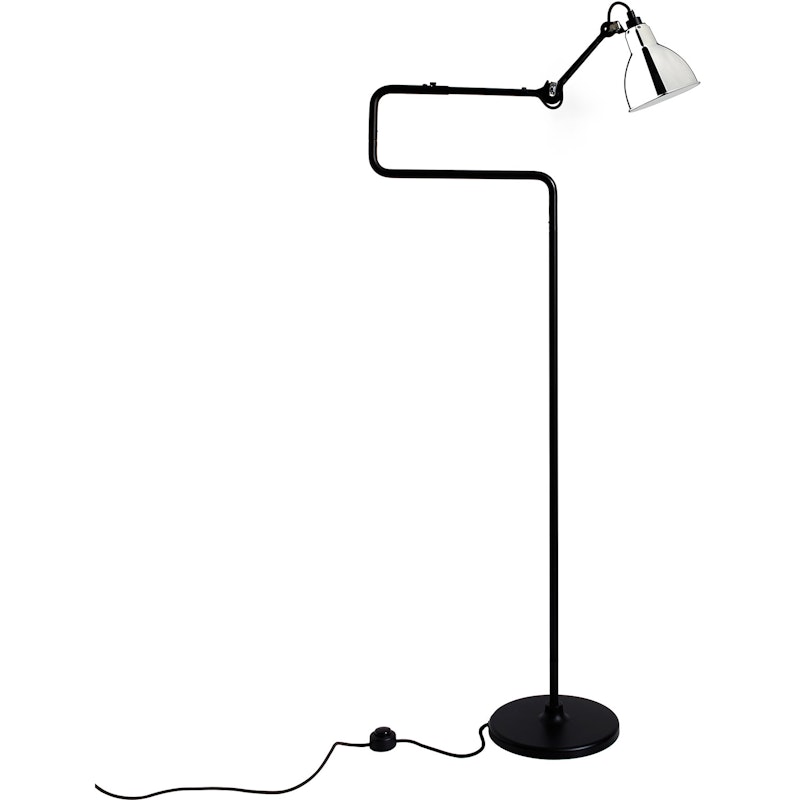 La Lampe Gras N°411 Floor Lamp, Black / Chrome