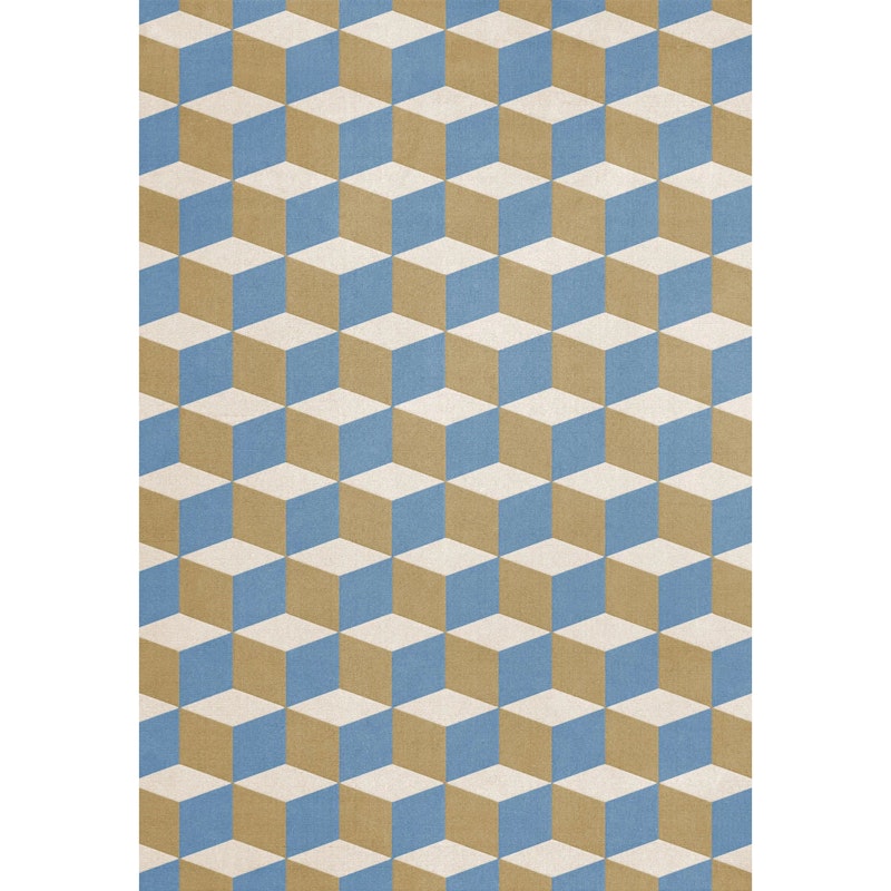 Illusion Wool Rug 250x350 cm, Blue Sandstone