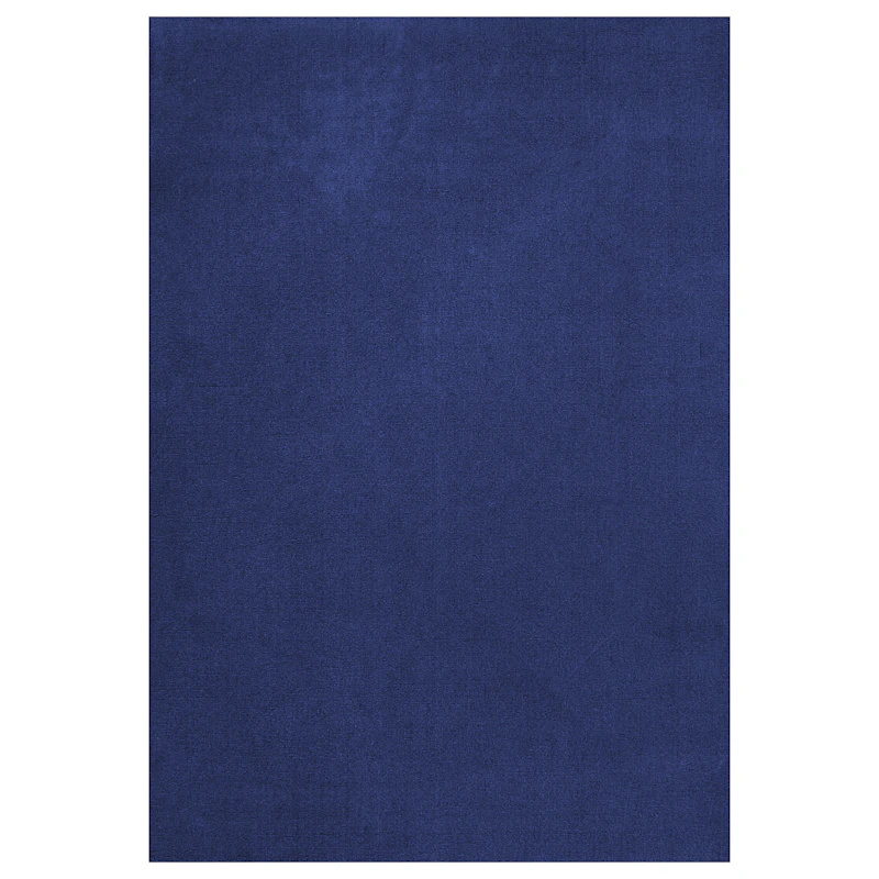 Classic Solid Wool Rug 300x400 cm, Blue Fonce