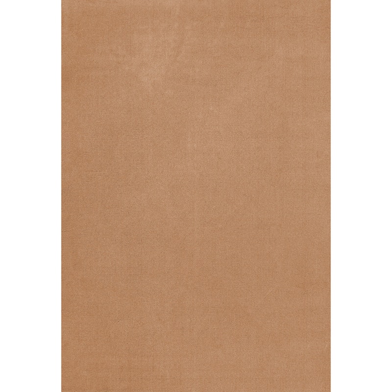 Classic Solid Wool Rug 200x300 cm, Caramel