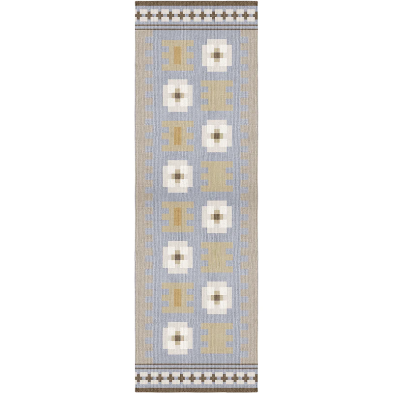 Röllakan Selma Wool Rug 75x240 cm, Dove