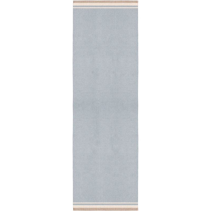 Röllakan Solid Wool Rug 80x300 cm, Sky Blue