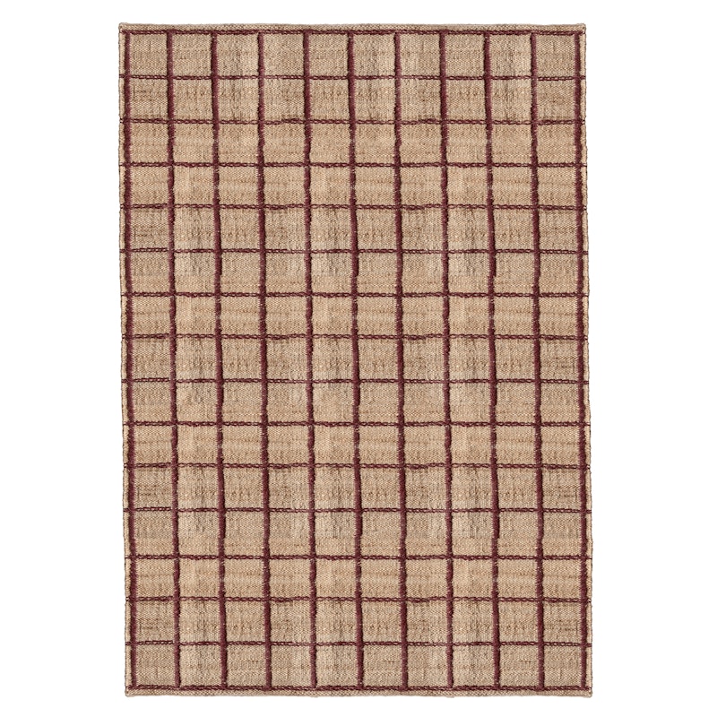 Strata Jute Rug 180x270 cm, Burgundy