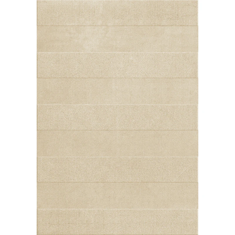 Stripe Wool Rug 250x350 cm, Almond