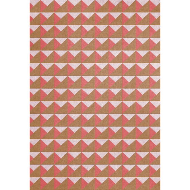 Triangle Wool Rug 180x270 cm, Persimmon Pink