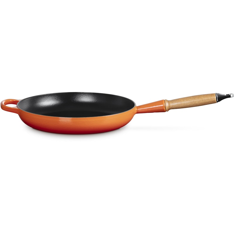 Signature Frying Pan With Wooden Handle 28 cm, Volcanic