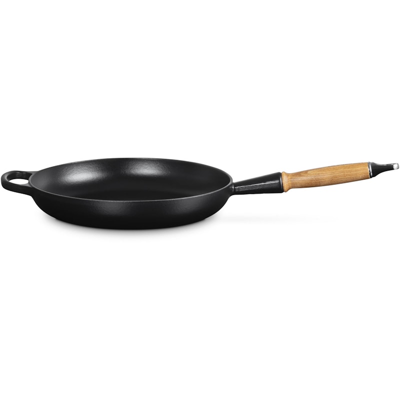 Signature Frying Pan With Wooden Handle 28 cm, Matte Black