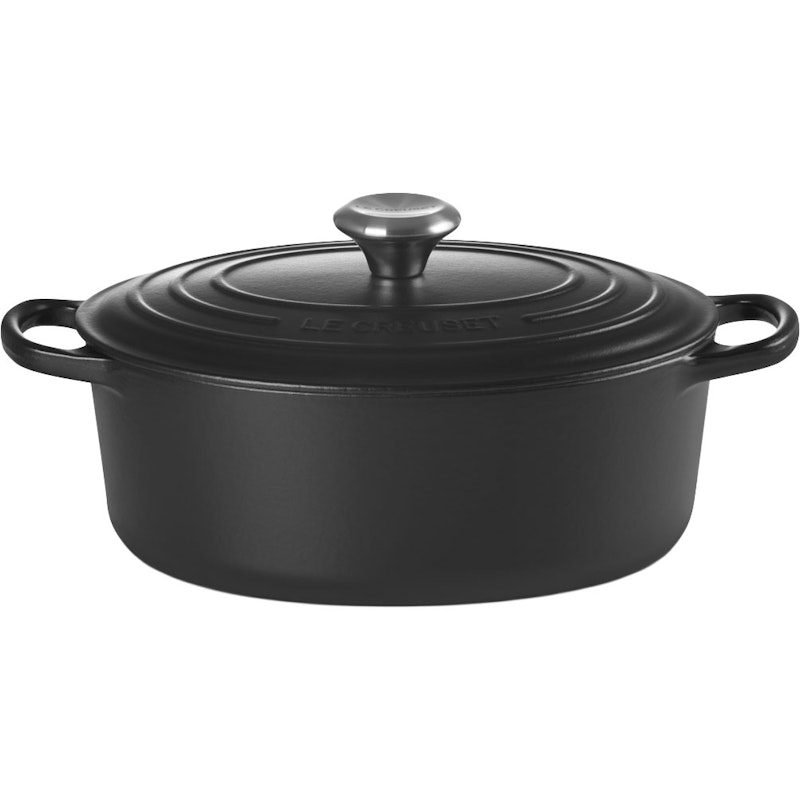 Signature Pot Oval 27 cm, Matte Black