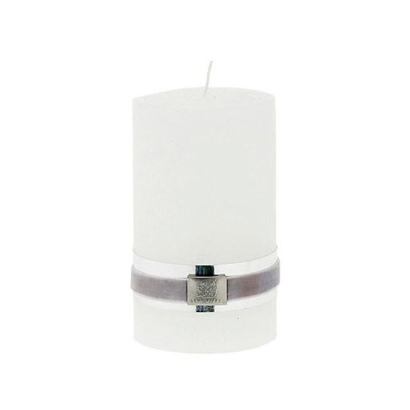 Rustic Candle Medium, White