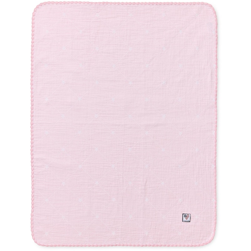 Baby Signature Star Throw 70x75 cm, White / Pink