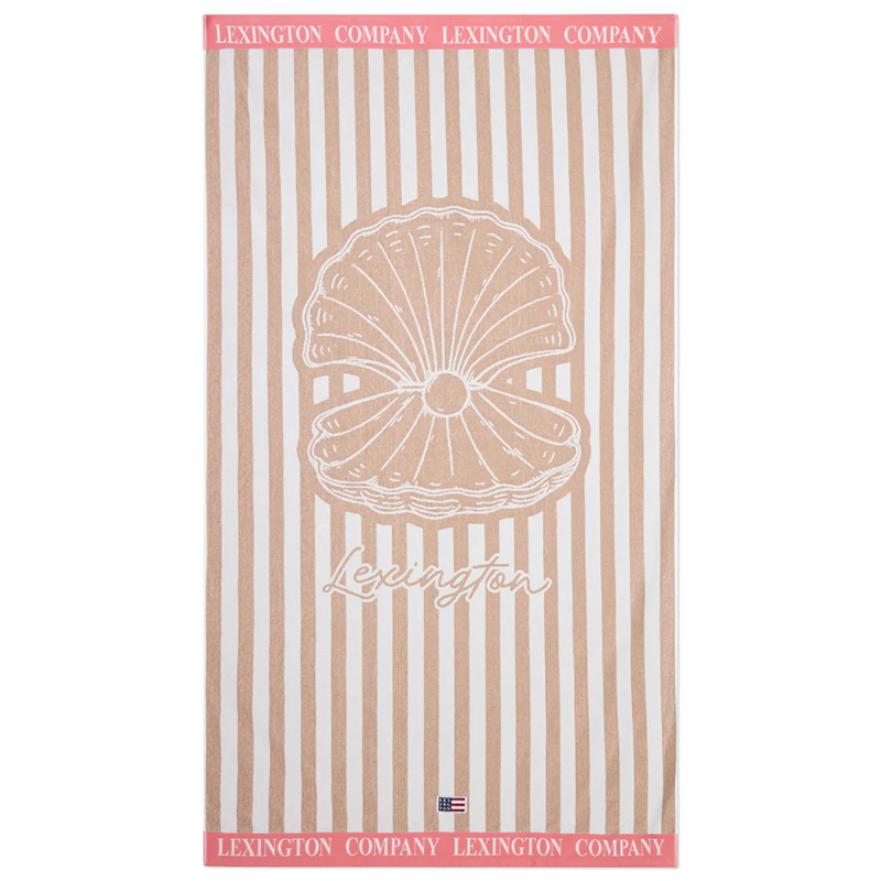 Beach Towel, Pink / Beige