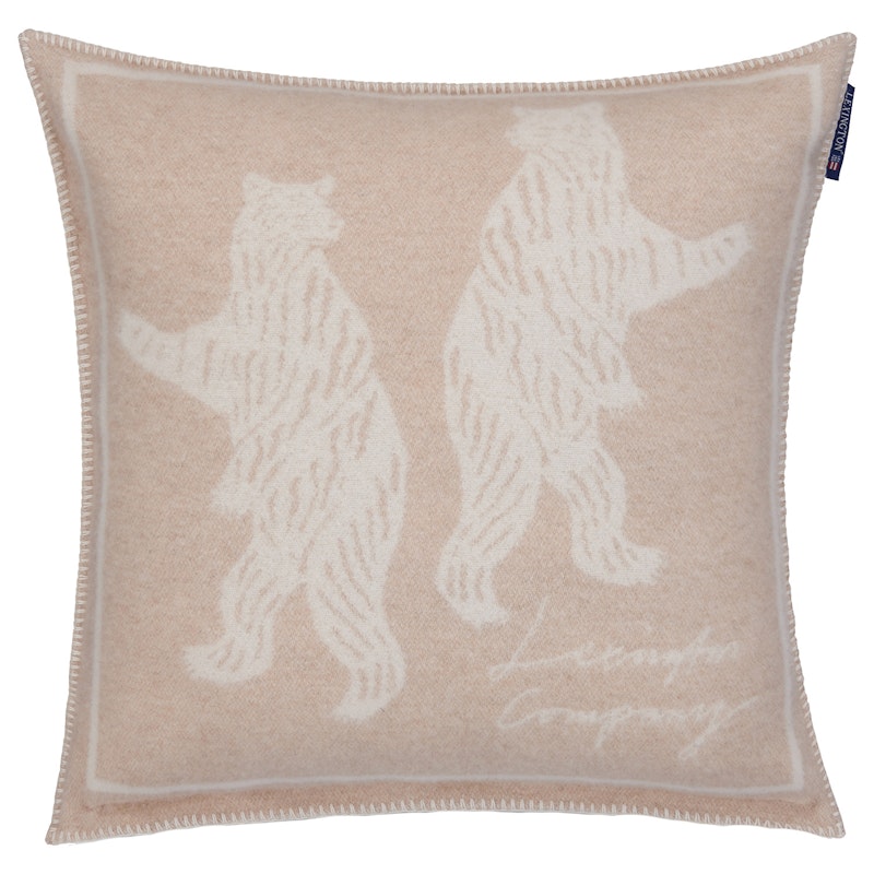 Bears Jacquard Cushion Cover 50x50 cm, Beige