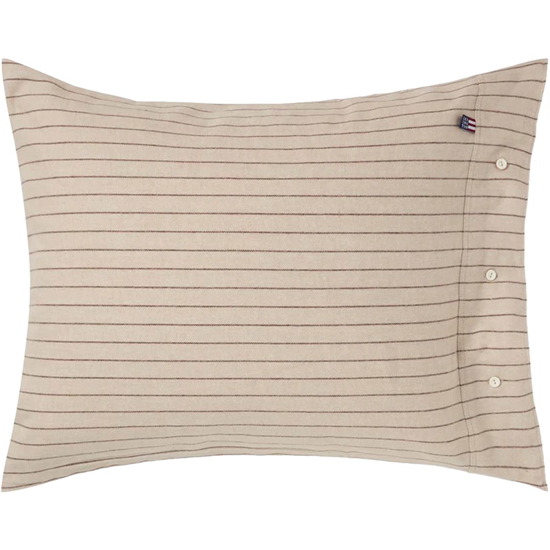 Pinstriped Pillowcase 50x60 cm, Beige / Brown
