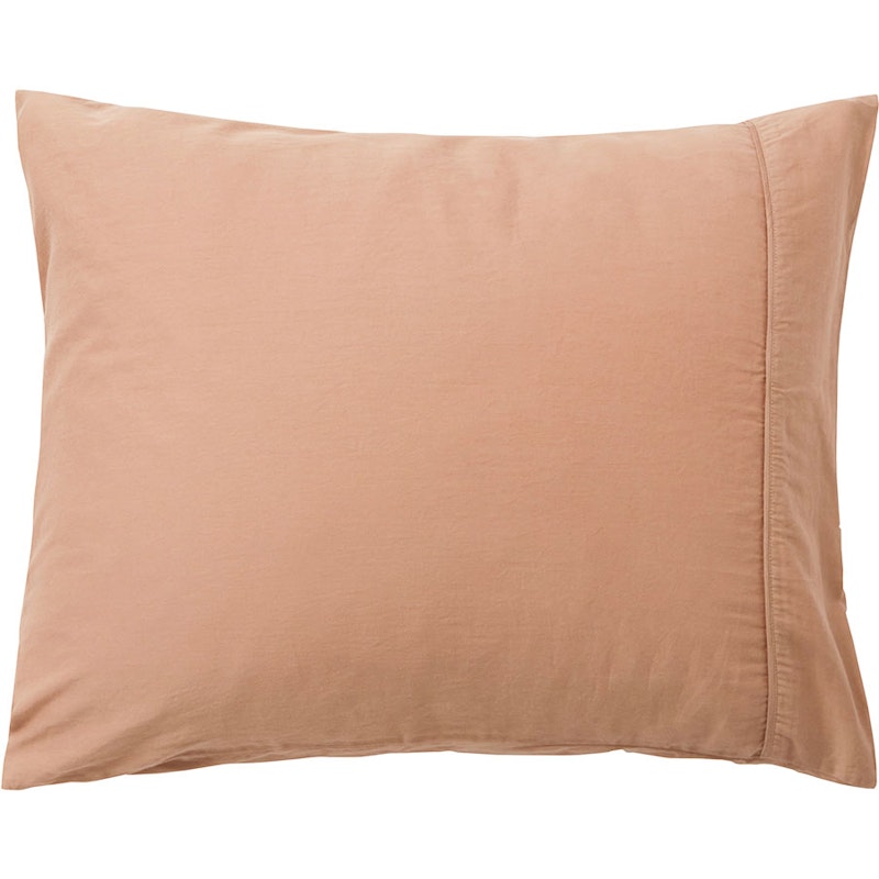 Washed Cotton Sateen Pillowcase 50x60 cm, Beige