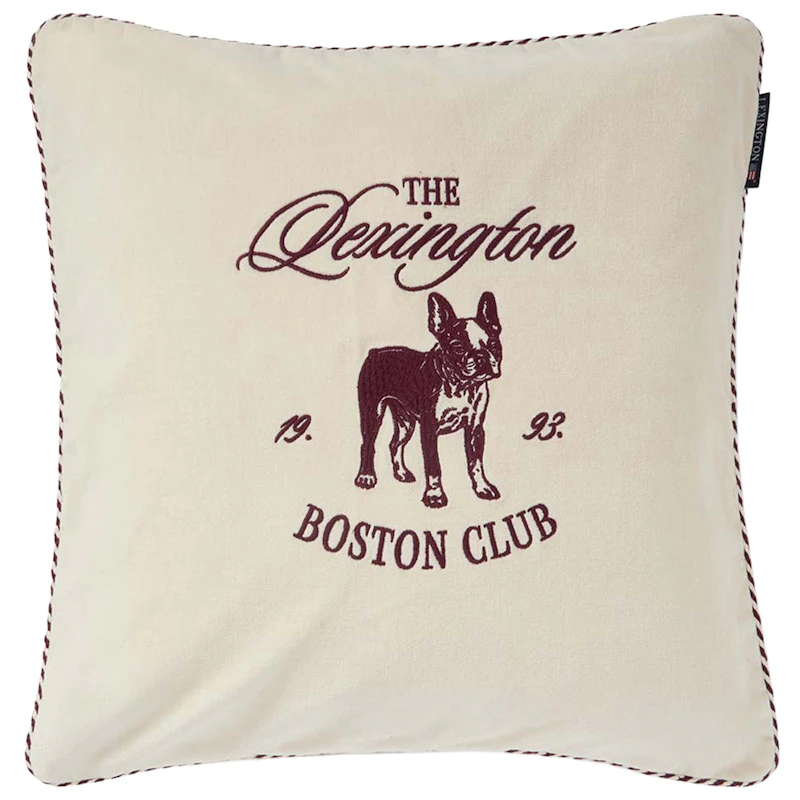 Boston Club Cushion Cover 50x50 cm, Light Beige / Figs