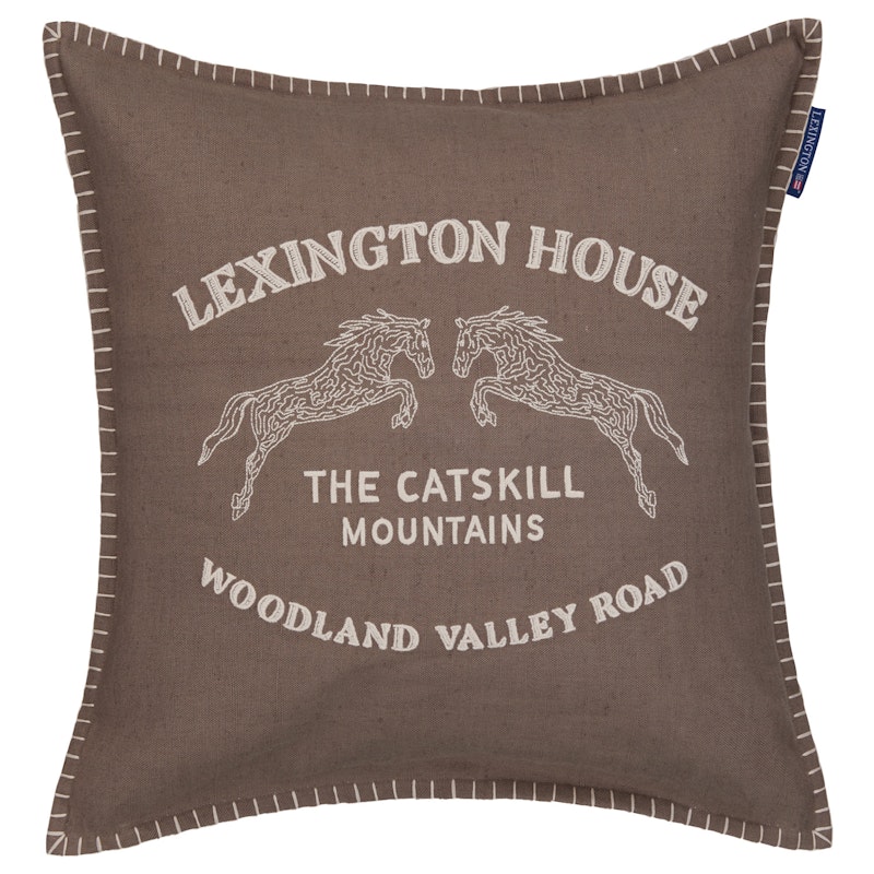 Catskills Logo Cushion Cover 50x50 cm, Brown