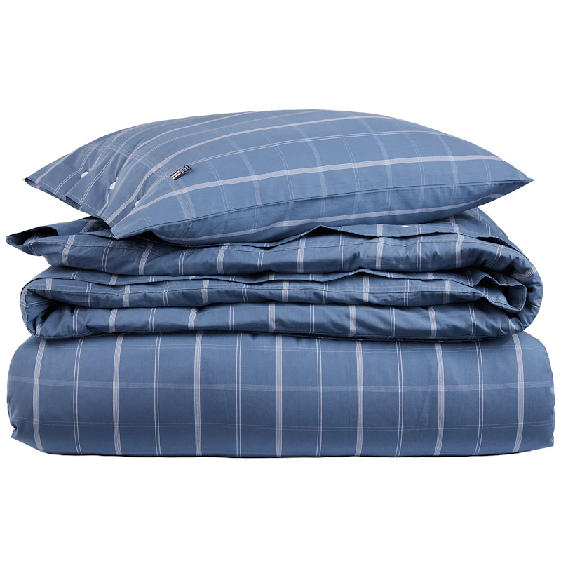 Checked Bedding Set 220x220 + 50x60x2, Blue