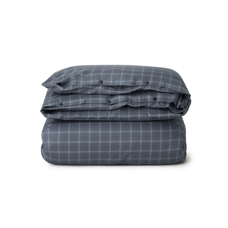 Checked Lyocell/Cotton Pin Point Oxford Duvet Cover, 220x220 cm