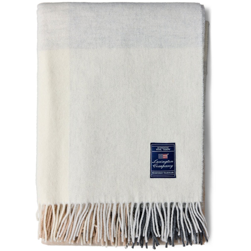 Checked Recycled Wool Throw 130x170 cm