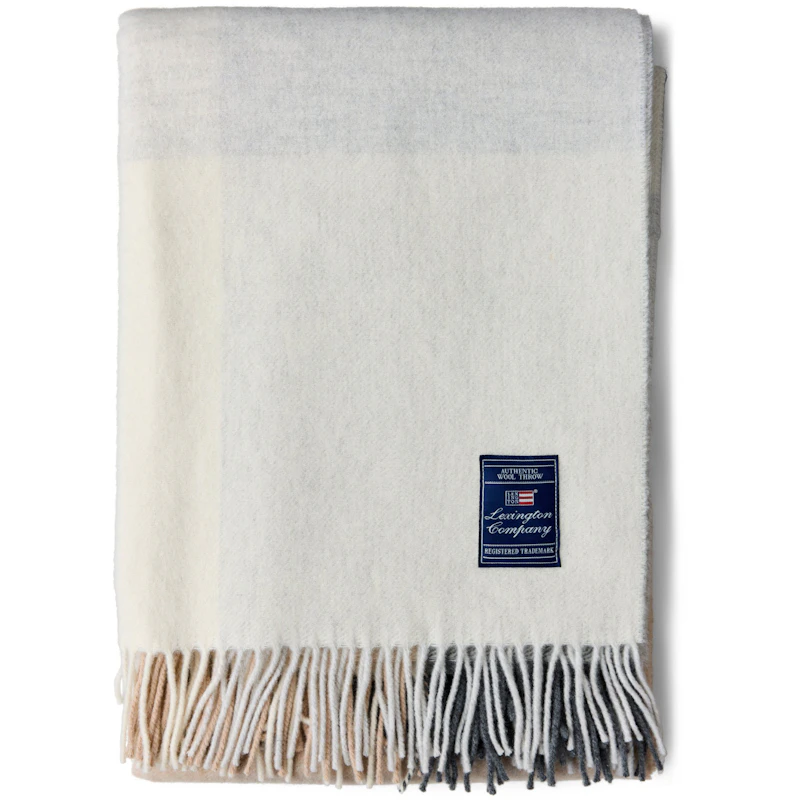 Checked Recycled Wool Throw 130x170 cm