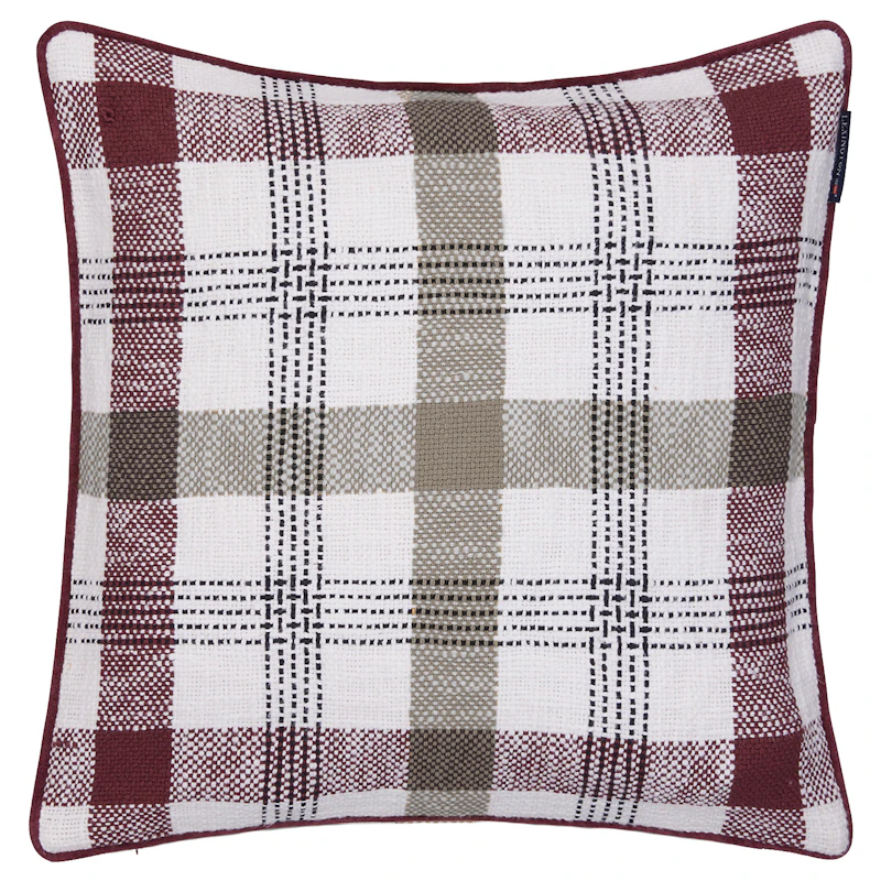 Cushion Cover 50x50 cm, Stone/Burgundy