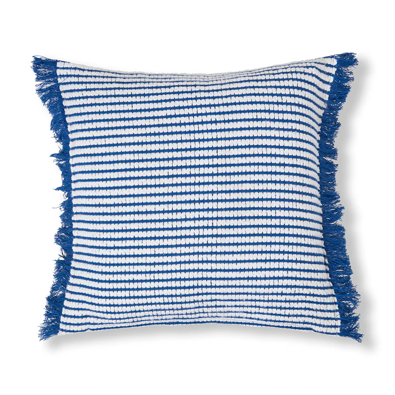 Cushion Cover, White / Blue