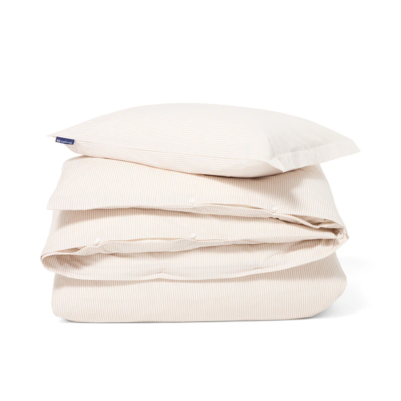 Duvet Cover Striped 210x150 cm, Beige / White