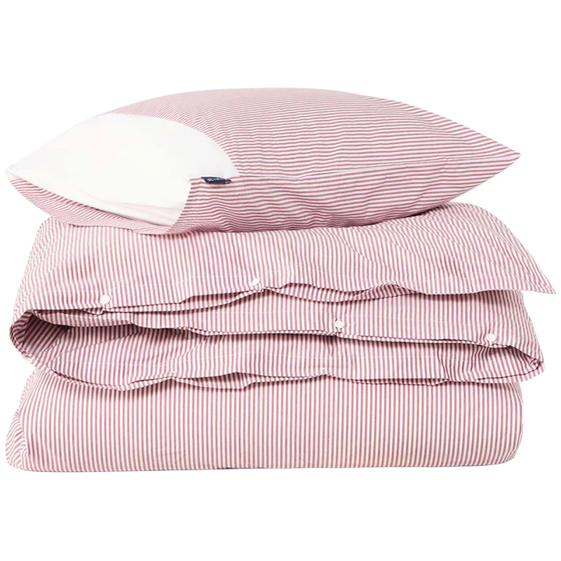 Striped Bed Set 220x220 + 50x60x2 cm, Figs / White