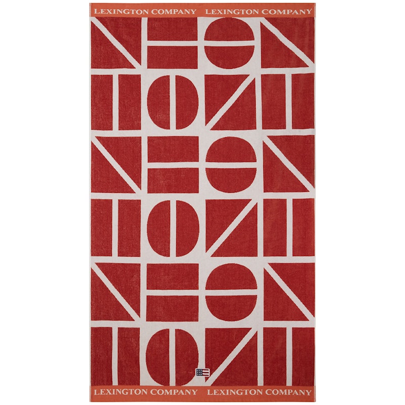 Graphic Beach Towel 100x180 cm, Red