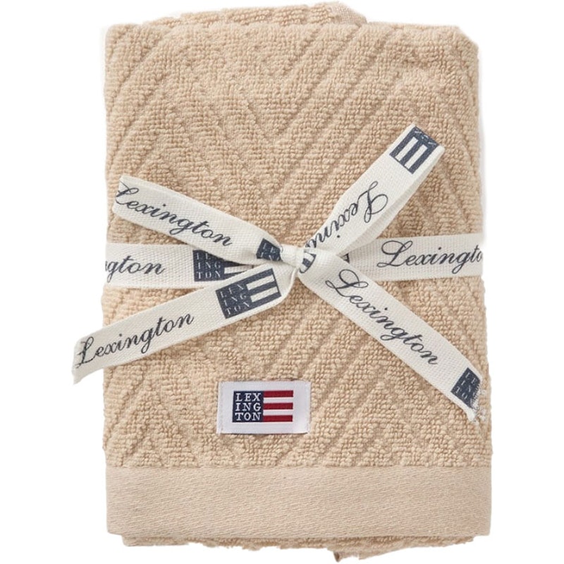 Herringbone Guest Towel 30x50 cm 2-pack, Oat