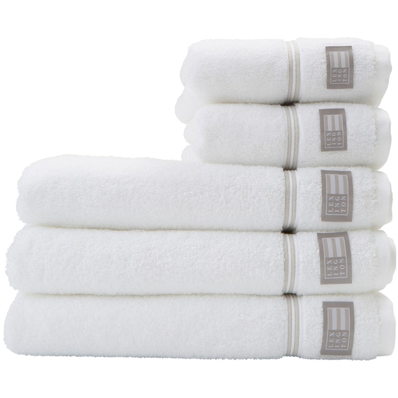 Hotel Towel 50x70 cm White Beige from Lexington RoyalDesign