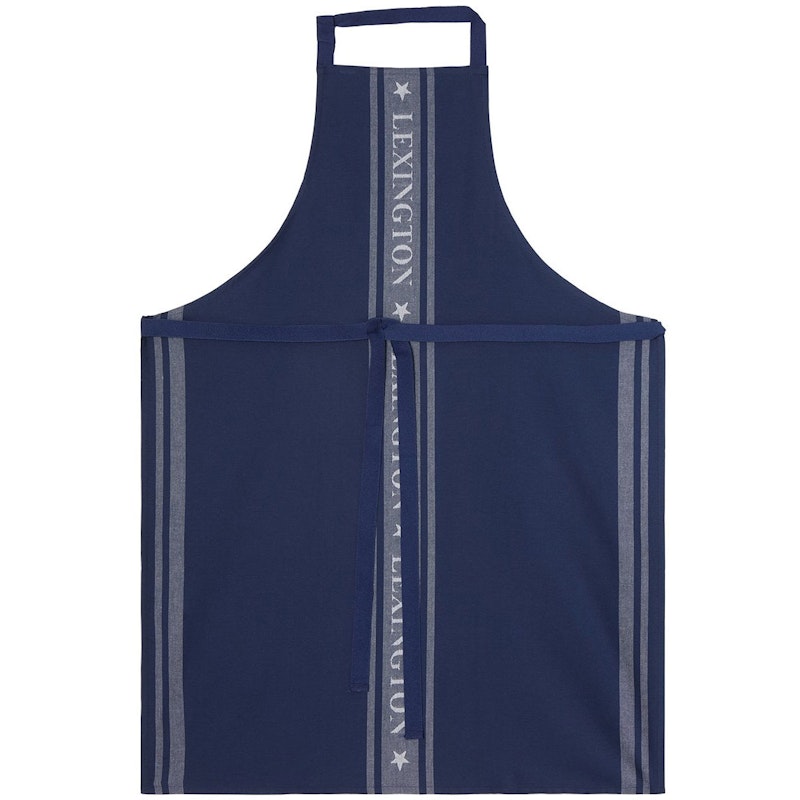 Icons Cotton Jacquard Star Apron, White / Dress Blue