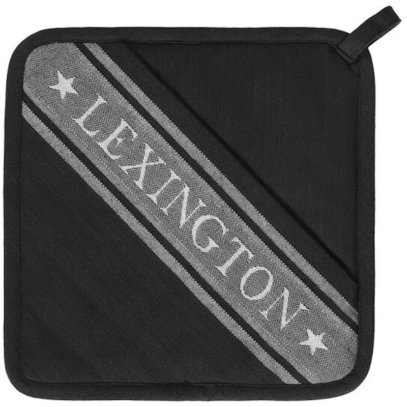 Icons Organic Cotton Jacquard Star Pot Holder, Black / White