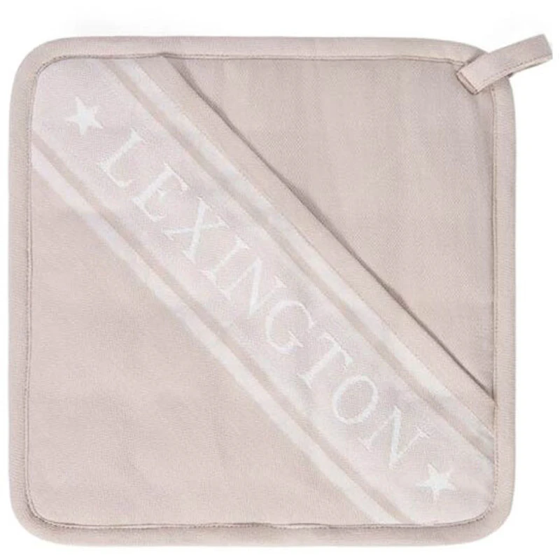 Icons Organic Cotton Jacquard Star Pot Holder, White / Beige