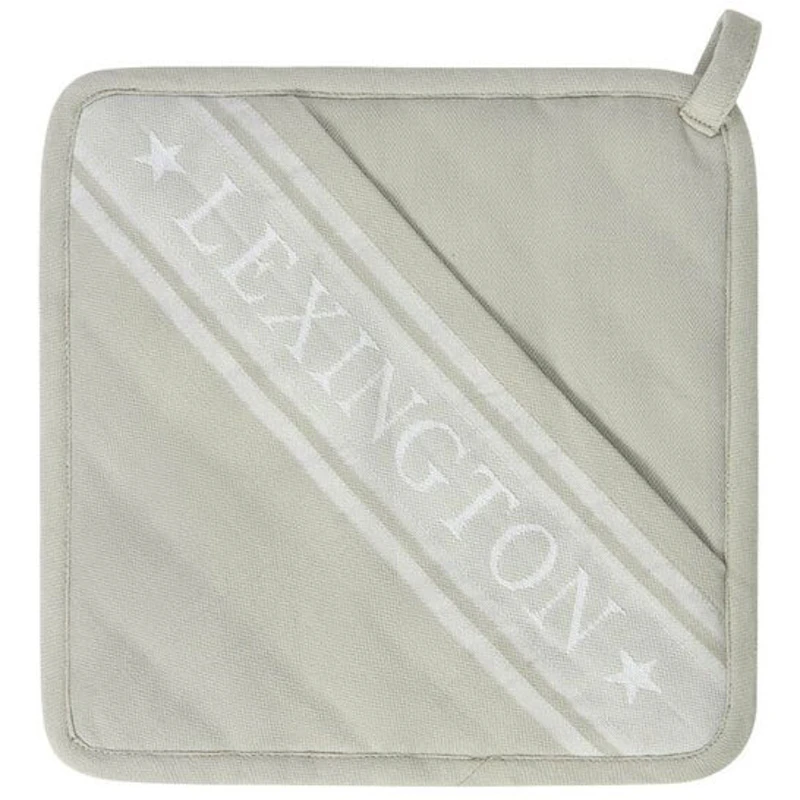 Icons Organic Cotton Jacquard Star Pot Holder, White / Sage Green