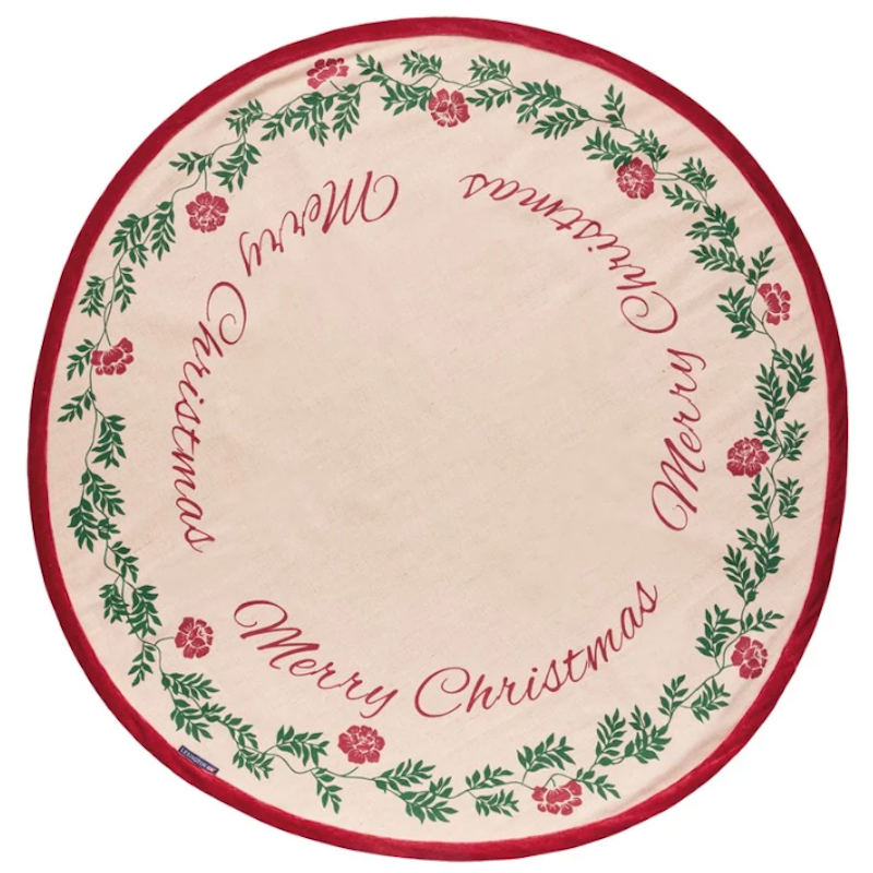 Jute/Cotton Christmas Tree Rug 110 cm, Natural