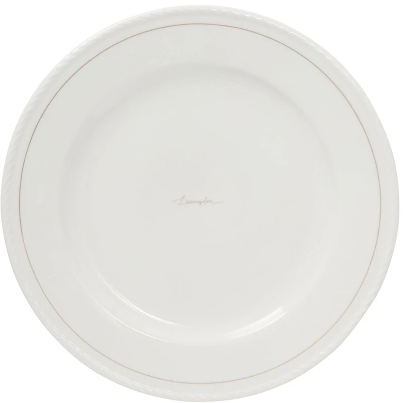 Lexington Porcelain Dinner Plate 27,5 cm 4-pack, White / Beige