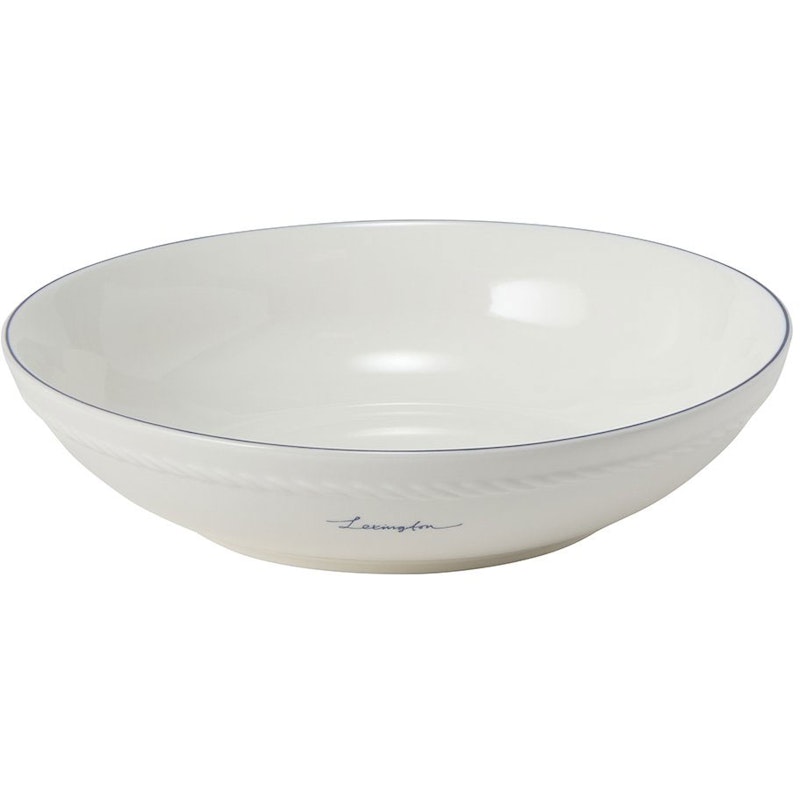 Lexington Porcelain Medium Bowl 22 cm, White / Dark Blue