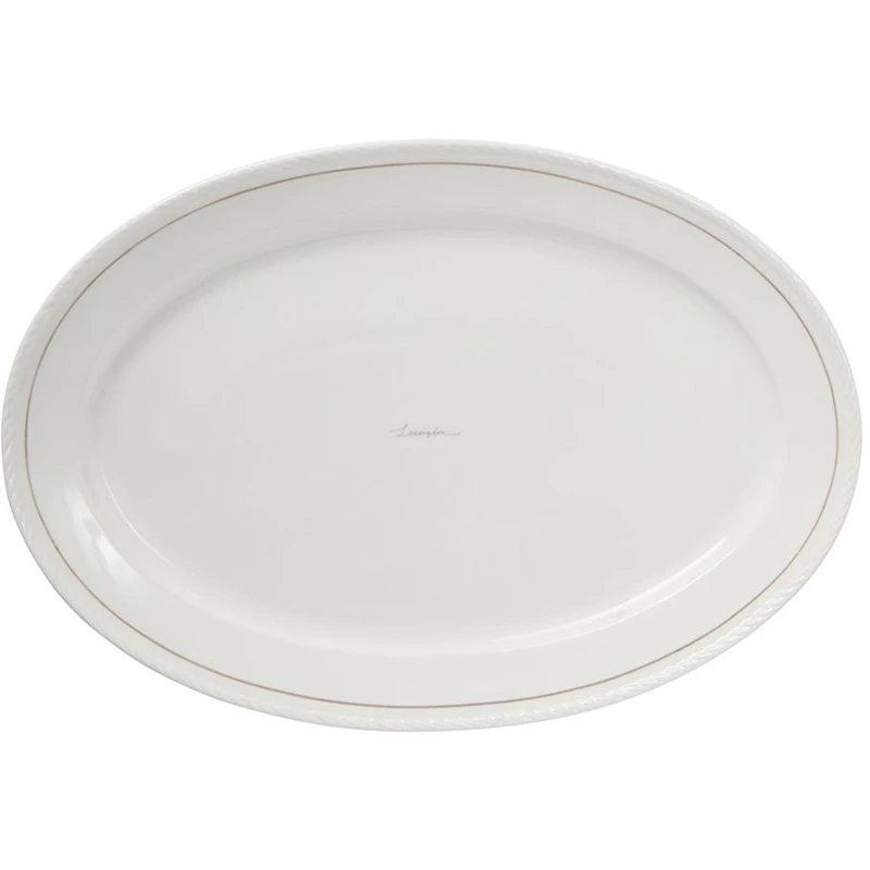 Lexington Porcelain Platter Oval, White / Beige