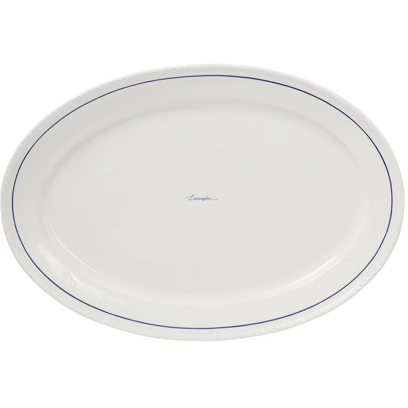 Lexington Porcelain Platter Oval, White / Dark Blue