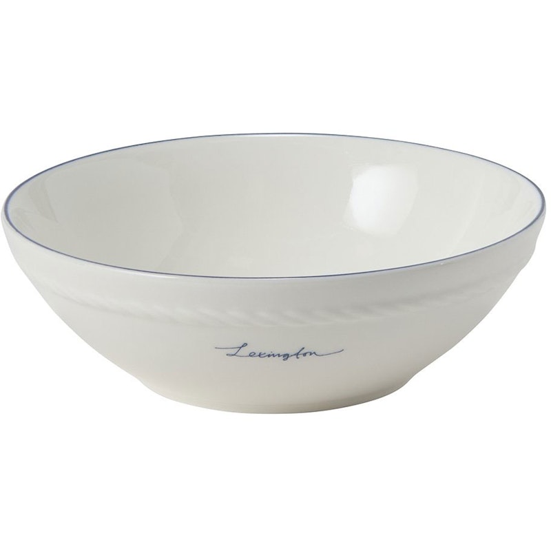Lexington Porcelain Small Bowl 15,5 cm 4-pack, White / Dark Blue